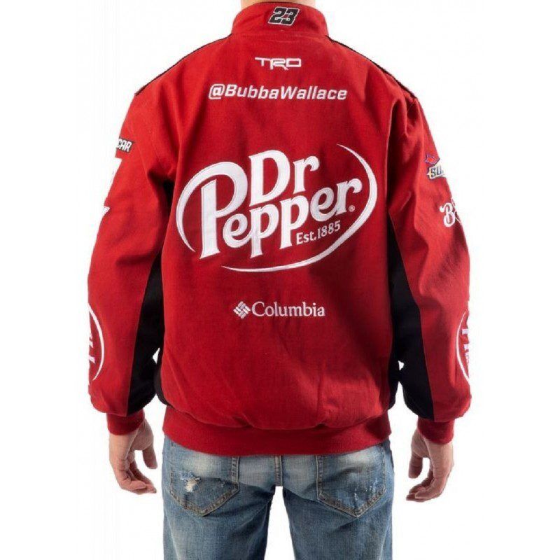 Red Cotton Dr. Pepper Racing Jacket - Image 1