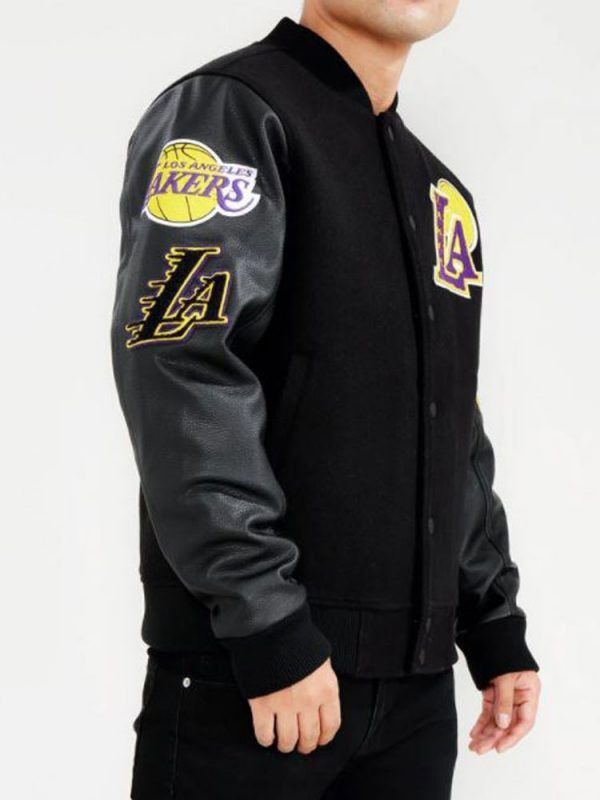 Standard Lakers Black Varsity Jacket - Image 1
