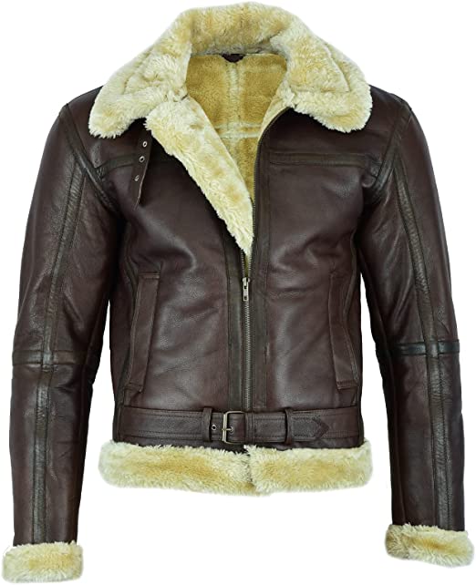 B3 Bomber Aviator Shearling Leather Jacket - Image 1