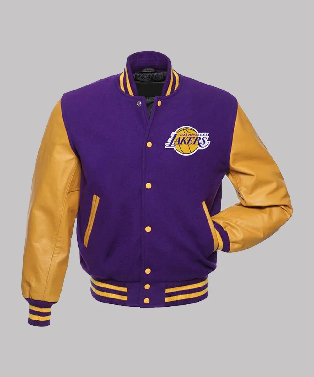 Kobe Bryant Black Mamba Los Angeles Lakers Varsity Jacket - Image 1