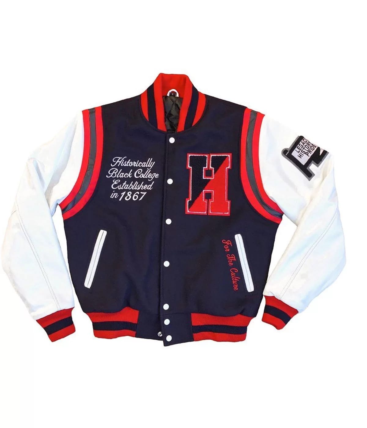 Howard University MOTTO Varsity Jacket - Image 1