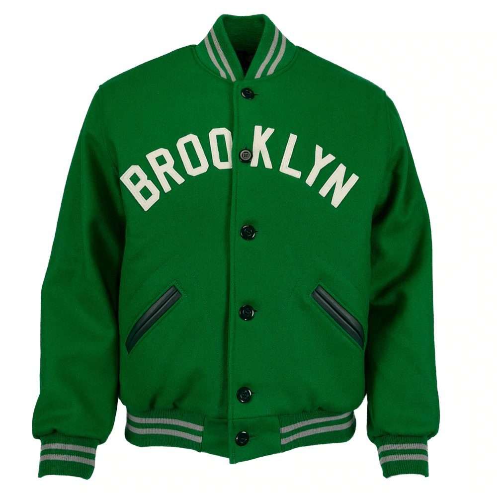 BROOKLYN DODGERS 1937 FULL SLEEVES VARSITY GREEN JACKET - Image 1