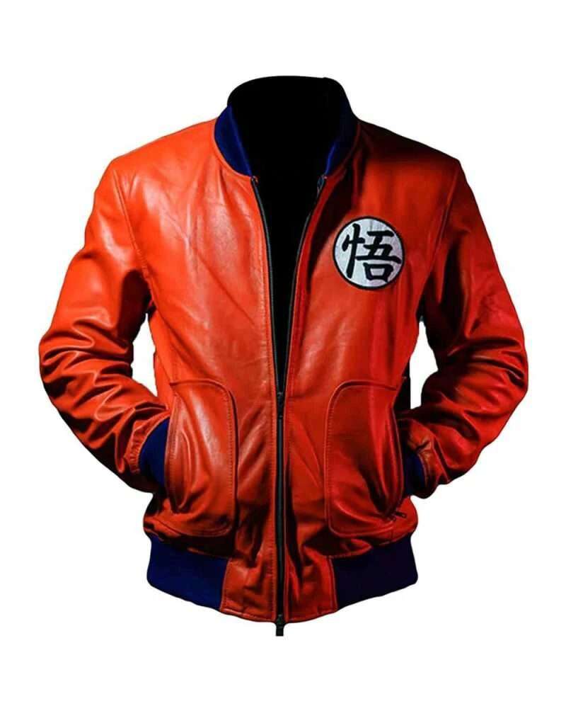 Dragon Ball Z Super Goku Kakarot Mens Leather Jacket - Image 1