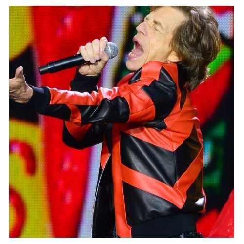 Rolling Stones Mick Jagger Liverpool Leather Jacket - Image 1