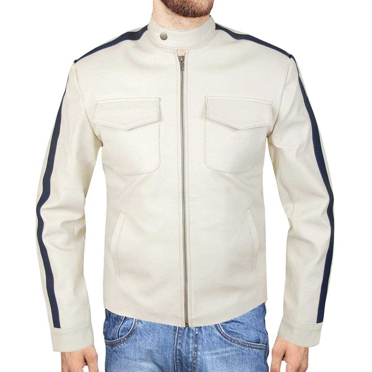 1-4-1 Need For Speed Aaron Paul Men’s Motorcycle Faux Leather Jacket - Image 1