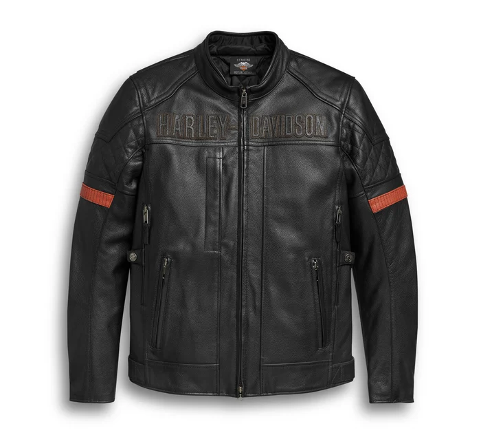 Vanocker Waterproof HD Triple Vent System Leather Jacket - Image 1