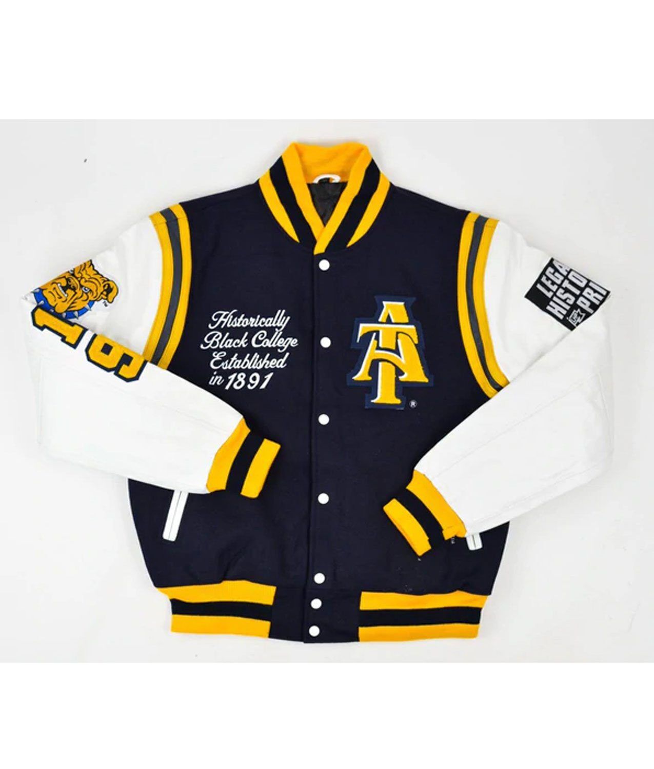 North Carolina A&T State University Motto 2.0 Varsity Jacket - Image 1