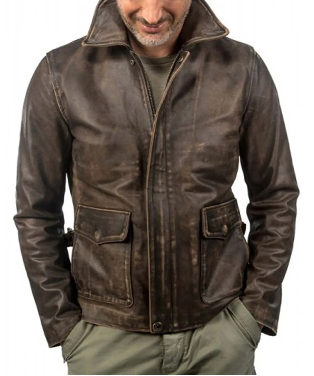 Indiana Jones Inspired Leather Jacket - Image 1