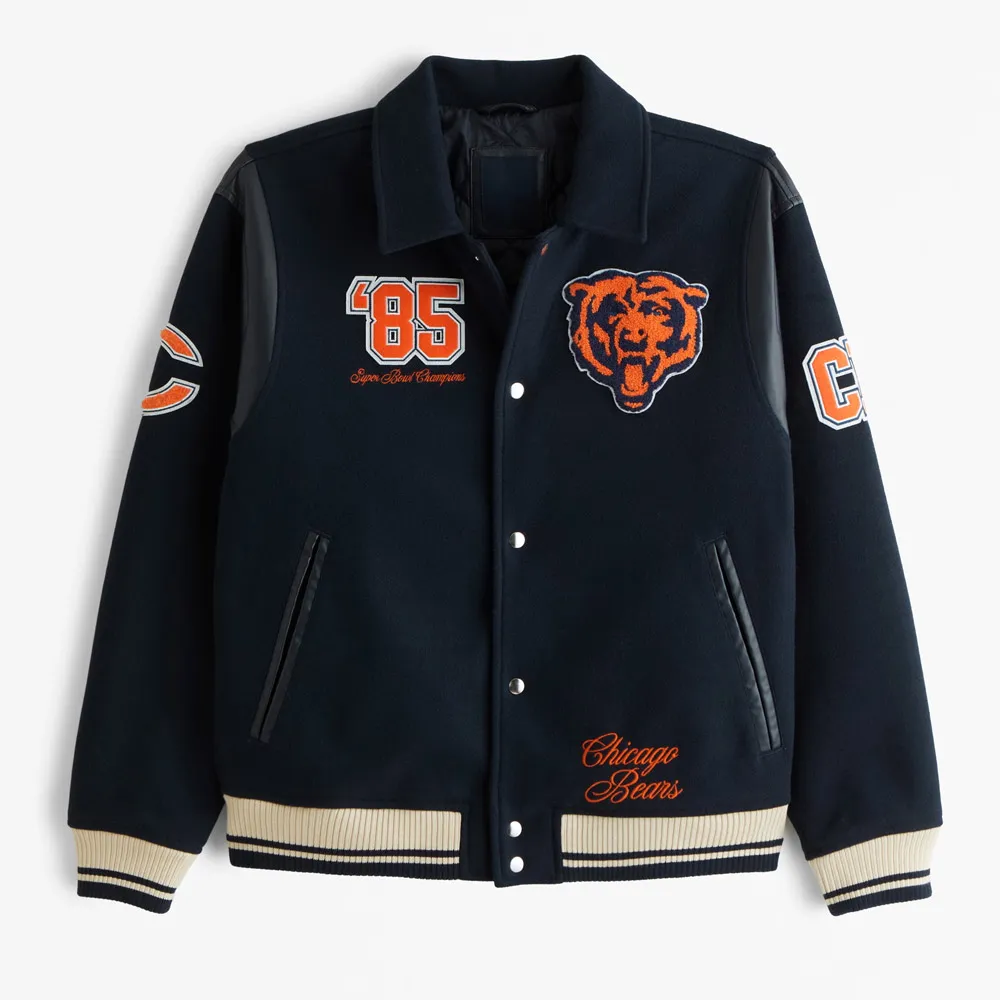 1985 Chicago Bears Varsity Wool Jacket - Image 1