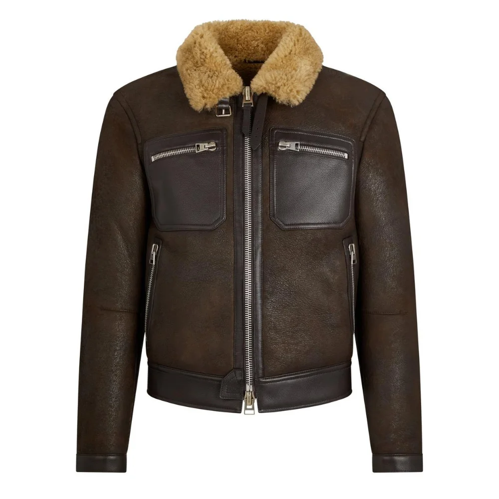 Paul Dark Brown Trucker Jacket - Image 1