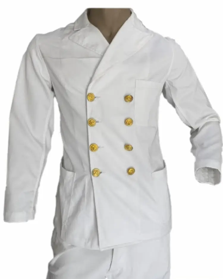 US Navy Chief Petty Officer CPO White Reefer Jacket | Trendy Leather Jackets