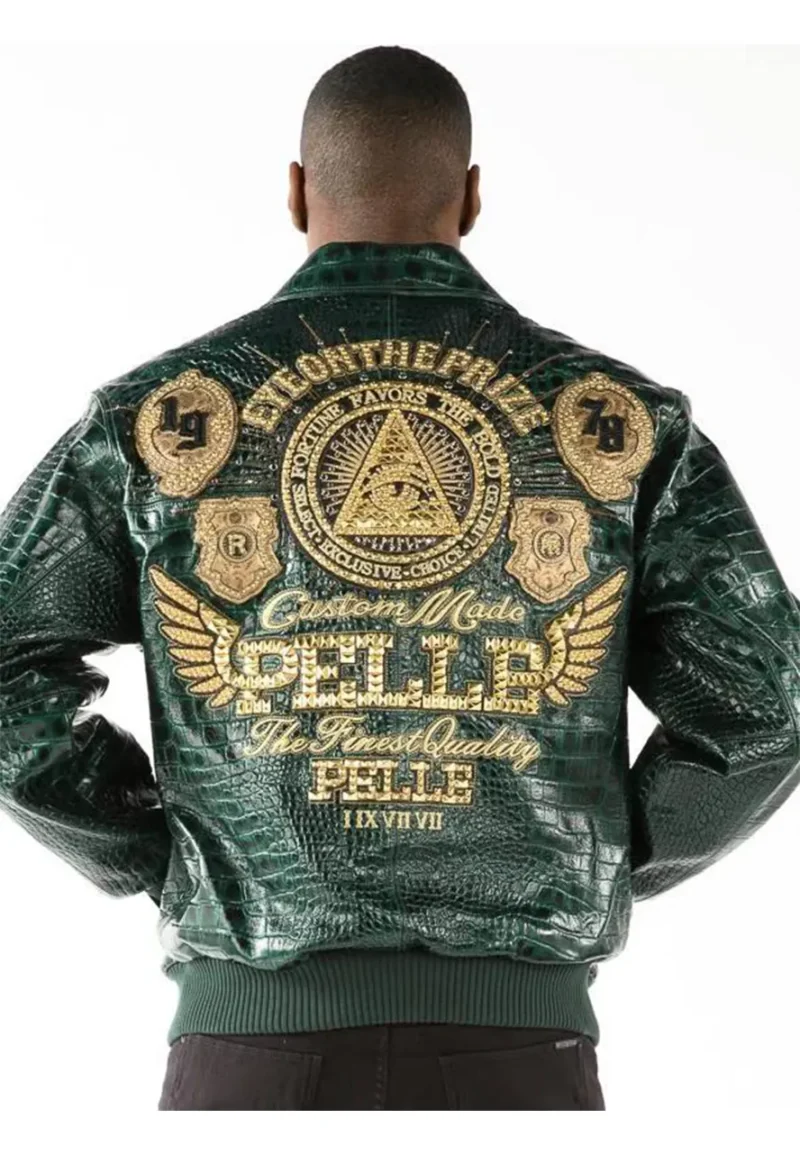 Pelle Pelle Men’s Eye On The Prize Green Jacket - Image 1